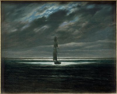 Seascape by Moonlight on the Sea by Caspar David Friedrich